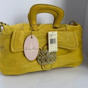 Tracy Reese Yellow Leather Satchel Filigree Group TR8025